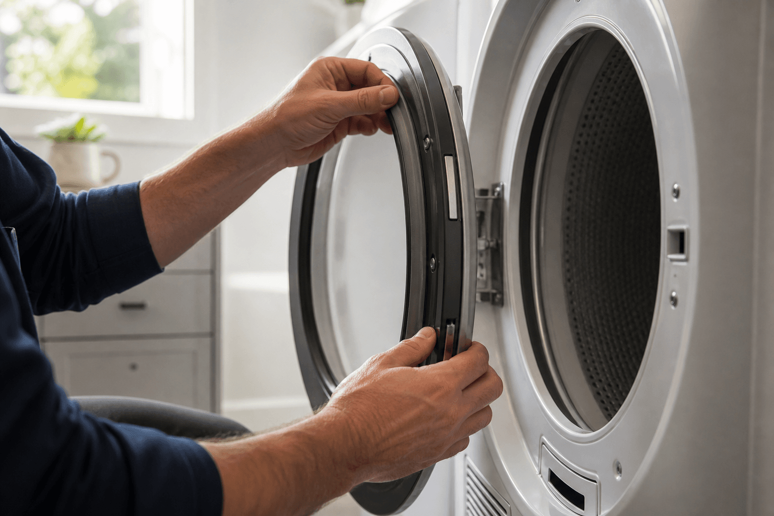 Dryer service in a customer home
